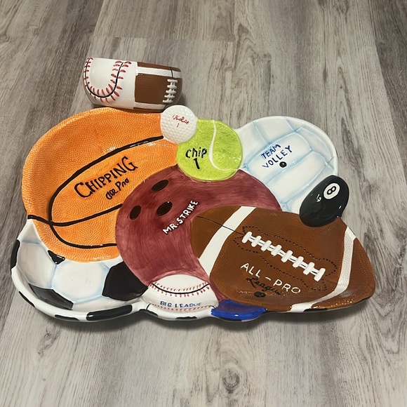 Cooks Club Other - Cooks Club Sports Dish Platter Dip Bowl Basketball Football Baseball Tennis Golf
